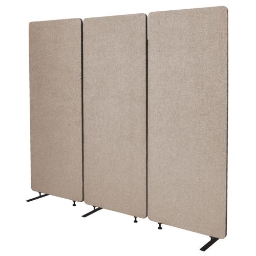 Visionchart ZIP Acoustic Screen Room Divider 3 Panels 1650 x 1830 x 28mm Sand