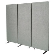 Visionchart ZIP Acoustic Screen Room Divider 3 Panels 1650 x 1830 x 28mm Silver