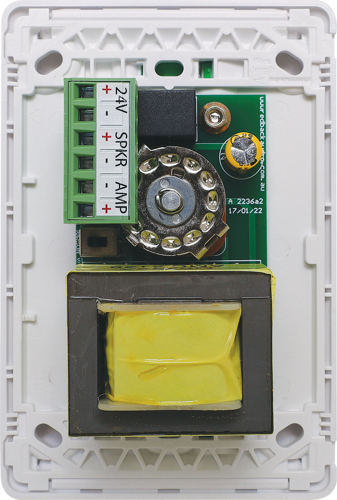 Redback Volume Control 40W 100V Line Clipsal Pro - Vertical White