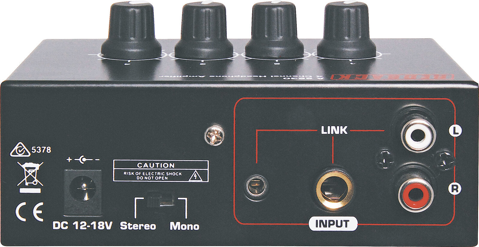 Redback 4 Channel Headphone Distribution Amplifier