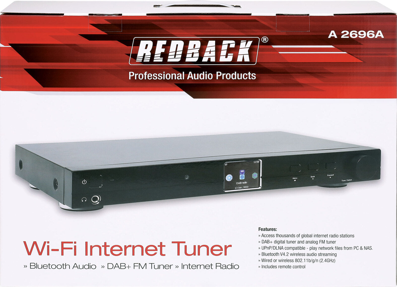 Redback DAB+ FM Digital Tuner With Internet Radio Player