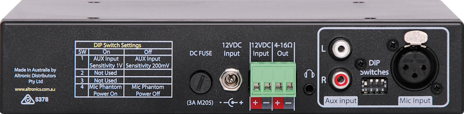 Redback 15W Public Address (PA) Amplifier