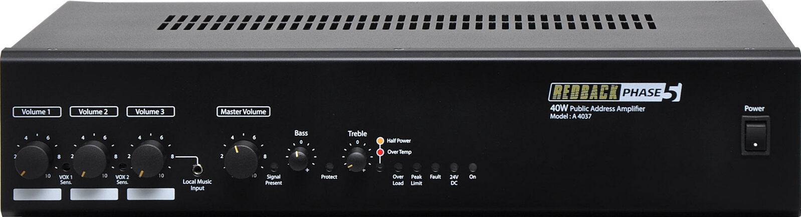 Redback Phase5 40 Watt 100V Public Address Amplifier