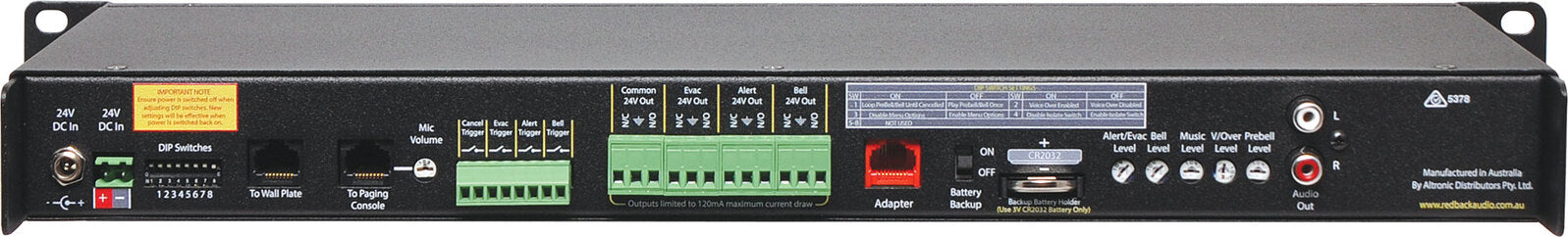 Redback 24 Hour 7 Day Timer With Evac Tone Generator
