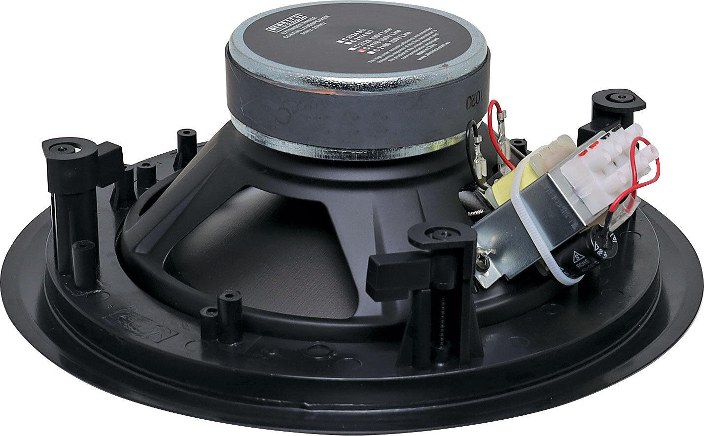 Redback 200mm (8") 15W 100V Coaxial 2 Way Black Fastfix Ceiling Speaker