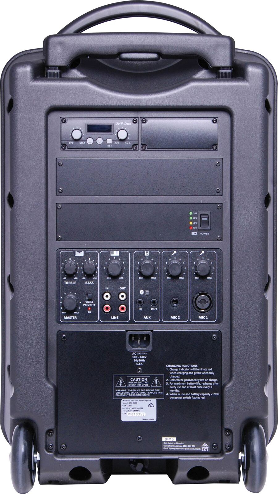 Okayo 150W 520-544MHz Dual UHF Wireless Portable PA System