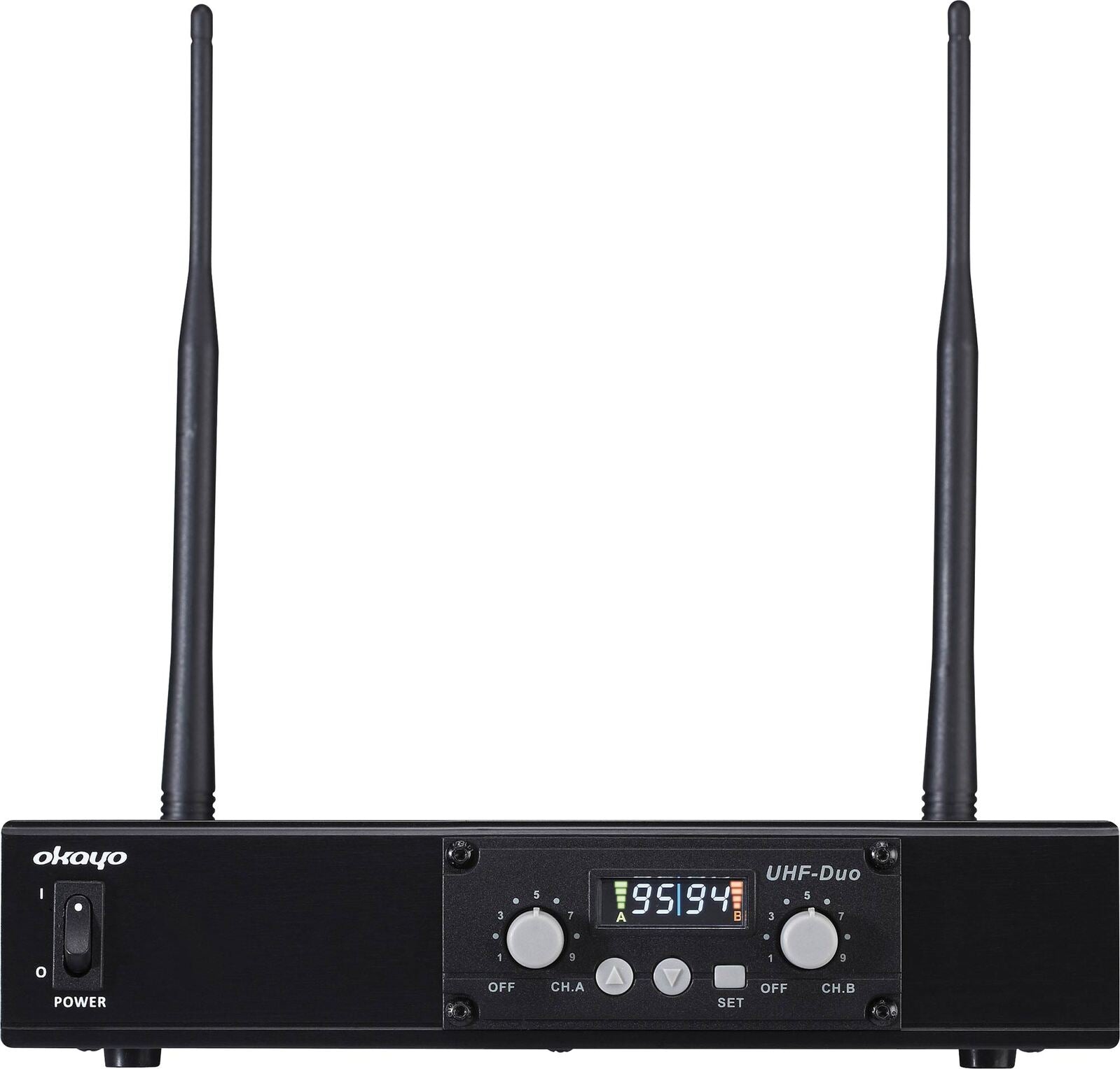 Okayo Dual Channel UHF Wireless Audio Link Receiver 520-544MHz