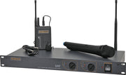 Redback UHF Wireless Microphone System 2 Ch With Handheld & Beltpack
