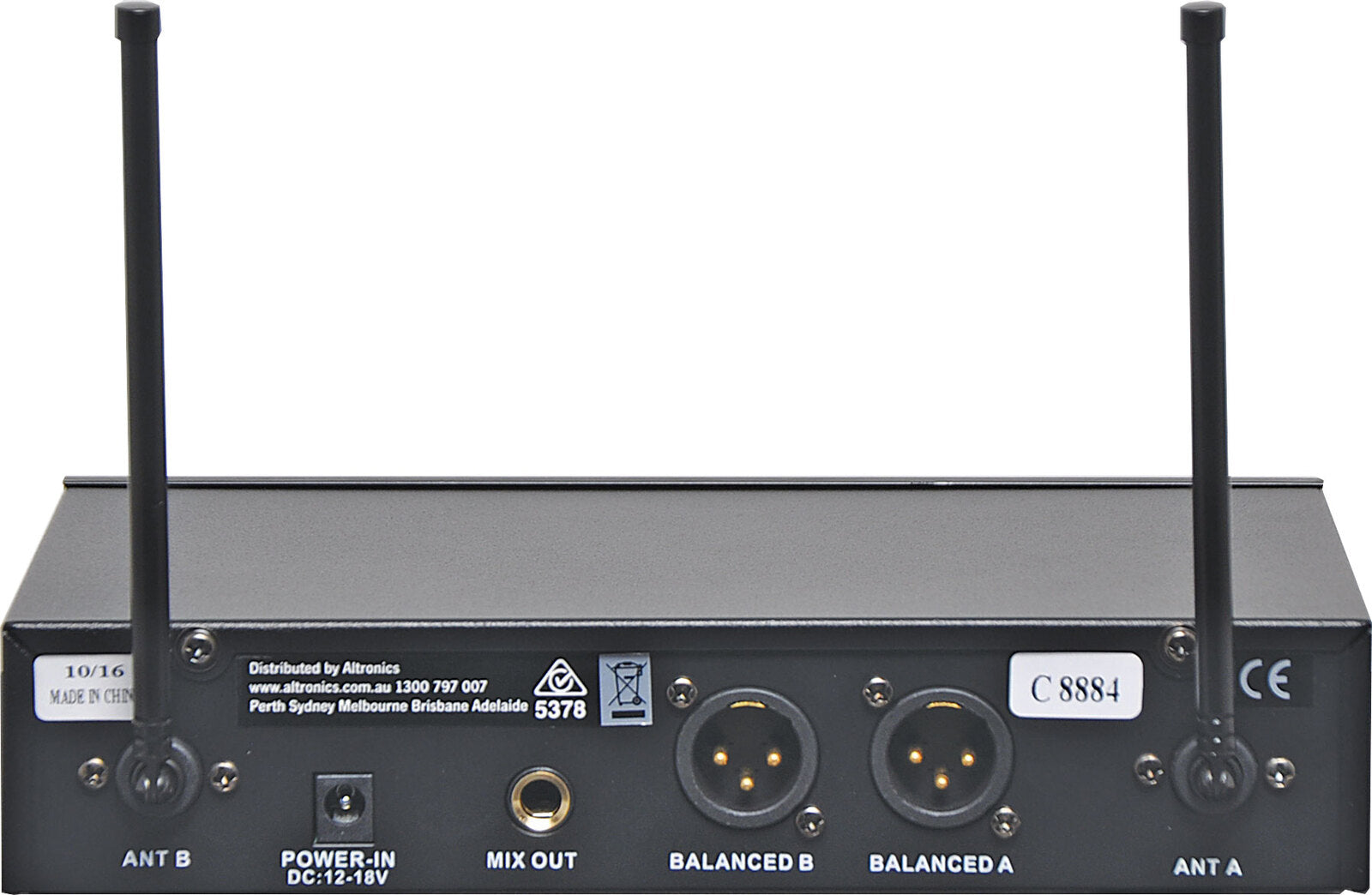 Redback UHF Wireless Microphone System 2 Ch With Two Handheld Mics