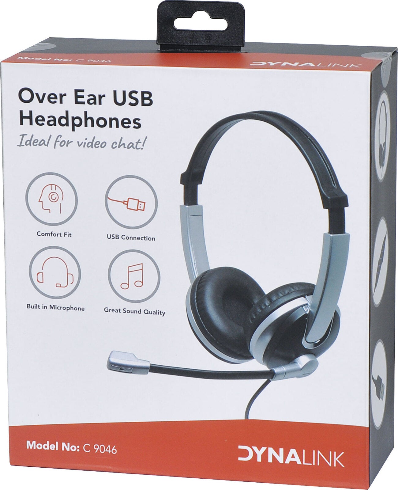 Dynalink On Ear USB Headphones with Microphone
