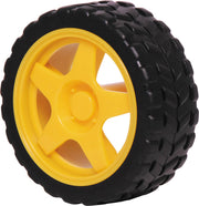 Altronics Plastic Wheel With Rubber Tyre For 5mm Shaft (J 0016)