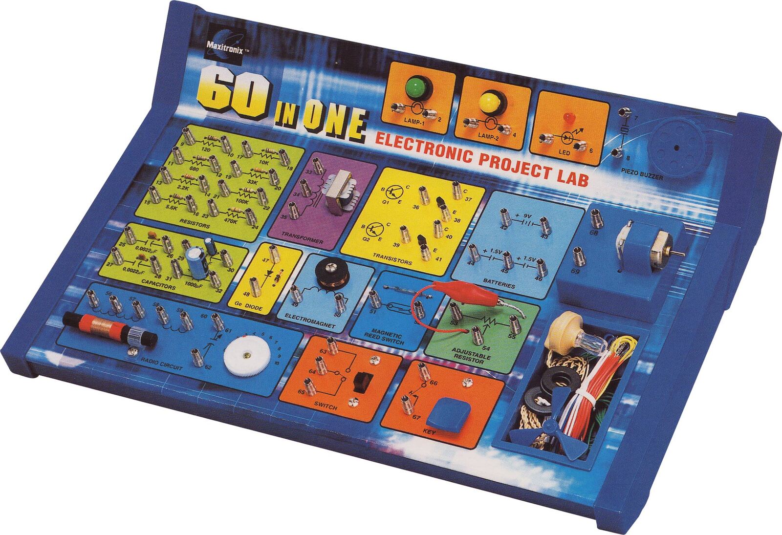 Maxitronix 60 In 1 Electronics Lab Kit