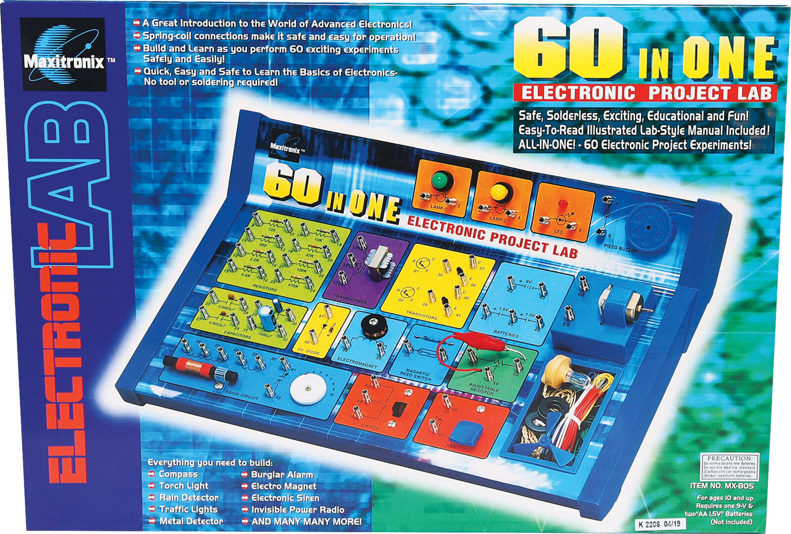 Maxitronix 60 In 1 Electronics Lab Kit