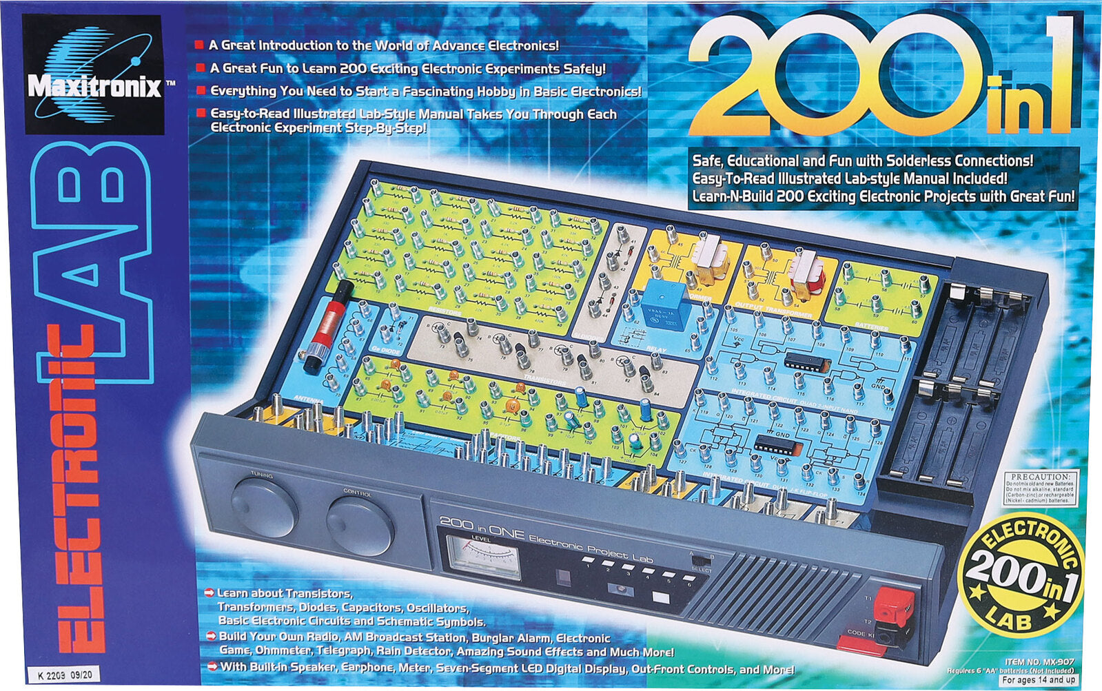 Maxitronix 200 In 1 Electronics Lab Kit