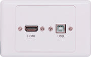 Dynalink USB B HDMI Wallplate with Socket Flyleads
