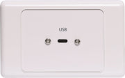 Dynalink USB C Wallplate With USB C Socket Flylead