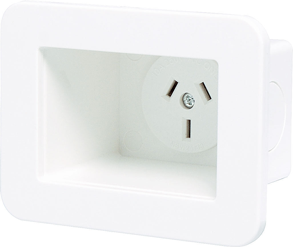 Altronics Wallplate Recess Box with 240V Mains GPO