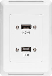Altronics HDMI USB A Vertical Wallplate With Flyleads - Clipsal Pro