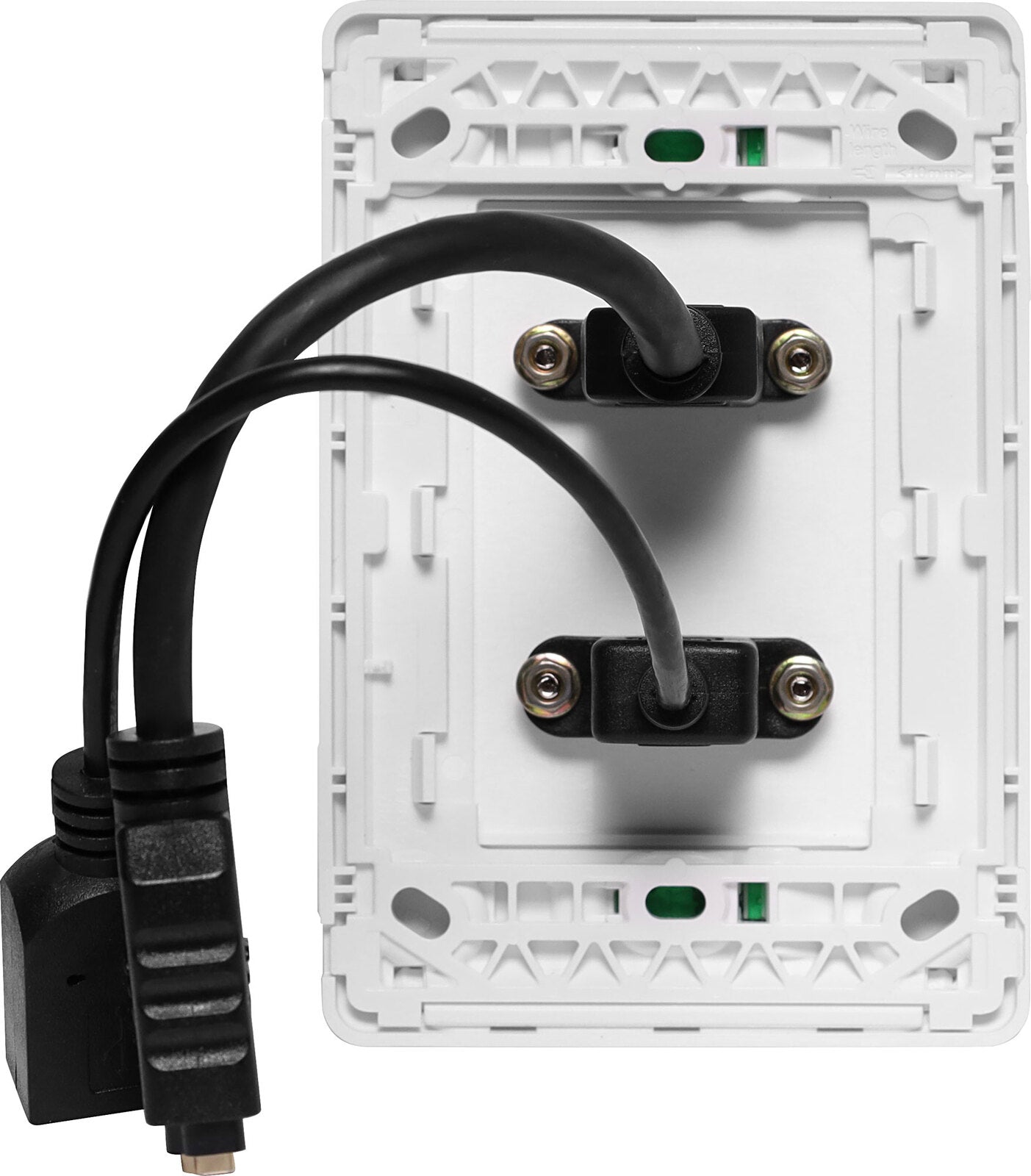 Altronics HDMI USB A Vertical Wallplate With Flyleads - Clipsal Pro