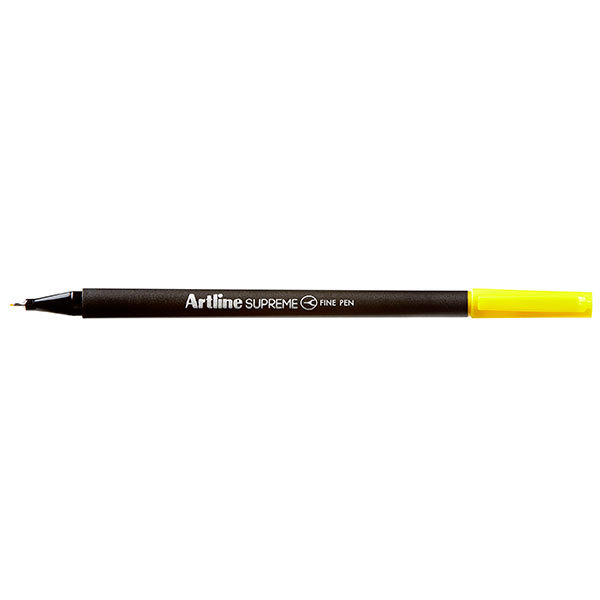 Artline Supreme Fineliner Pens (0.4mm) - Pack of 12: Yellow