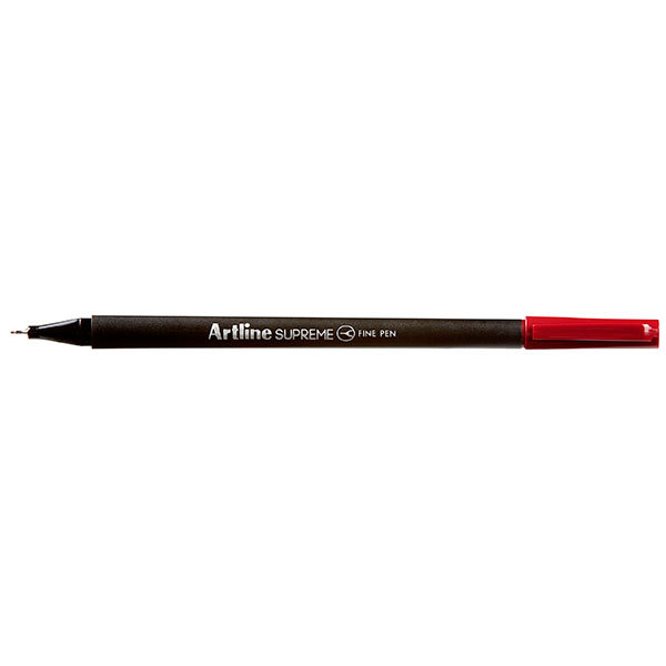 Artline Supreme Fineliner Pens (0.4mm) - Pack of 12: Dark Red