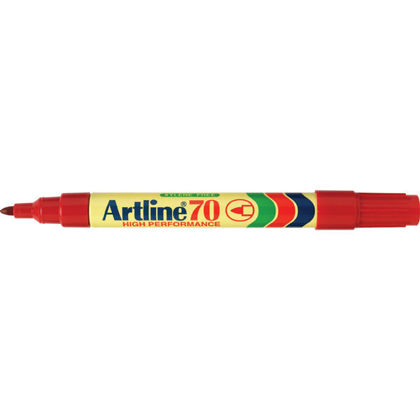 Artline Marker 70 - Permanent 1.5mm (Bullet Nib): Red (Single)