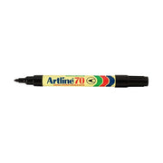 Artline Markers 70 - 1.5mm Permanent (Bullet Nib): Black (Pack of 2)