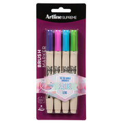 Artline Supreme Pens - Brush Pastel: Pack of 4