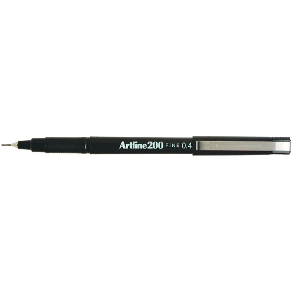 Artline Pen 200 - 0.4mm Fineline: Black (Box of 12)