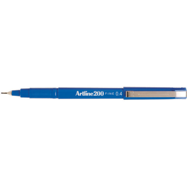 Artline Pen 200 - 0.4mm Fineline: Blue (Box of 12)