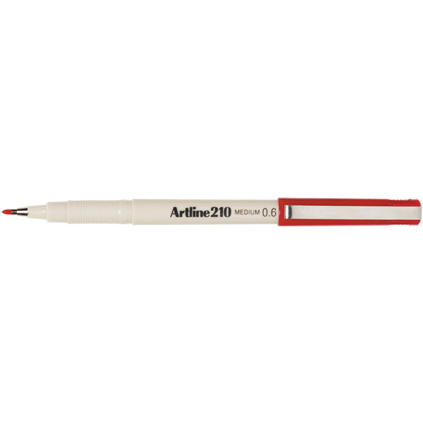 Artline Markers 210 (Medium) - Red 0.6mm (Box of 12)