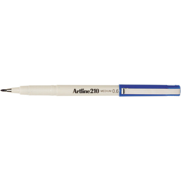 Artline Markers 210 (Medium) - Blue 0.6mm (Box of 12)