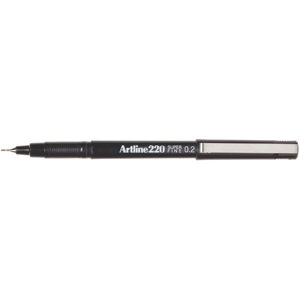 Artline Markers 220 (Superfine Point) - Black 0.2mm (Box of 12)