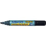 Artline Whiteboard Markers 579 - 5mm Chisel Nib: Black (Box of 12)