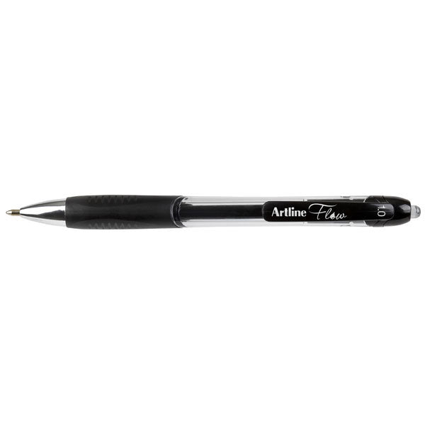 Artline Ballpoint Pen - Flow 1.0mm Retractable: Black (Box of 12)