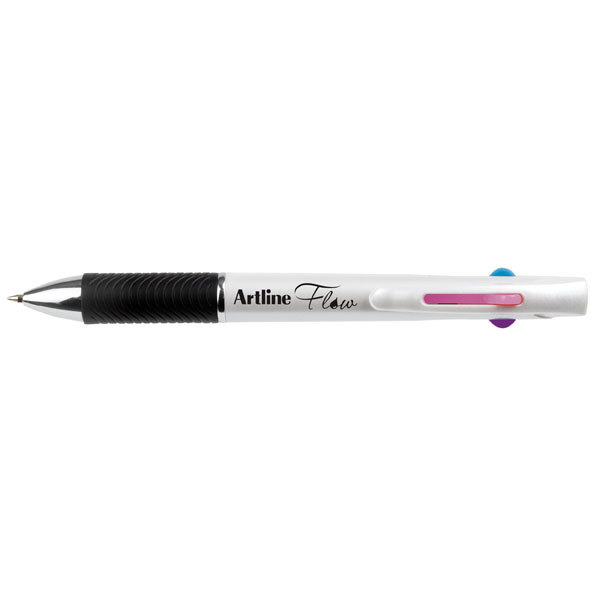 Artline Ballpoint Pen - Flow 1.0mm (4 Colour) Retractable: Bright Colours (Box of 12)
