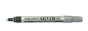 Artline Markers - 2.3mm Permanent (Bullet Nib):  Metallic Silver (12 Pack)