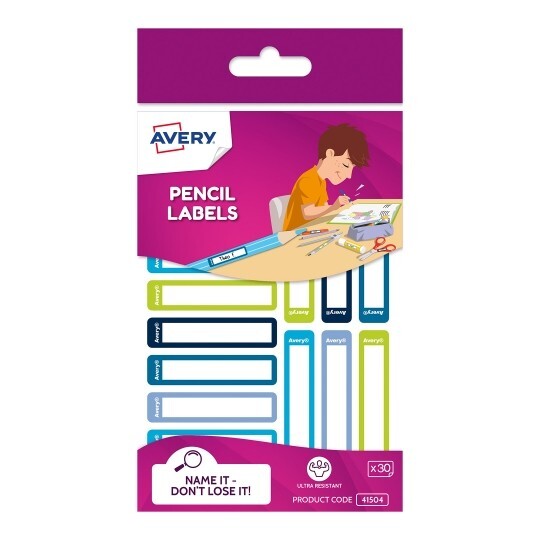 Pencil Labels 40mm - Rectangle: Boy (Pack of 30)