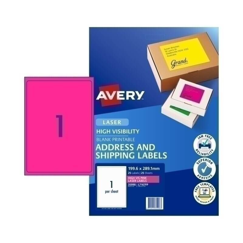 Avery ShipLabel L7167FP Pk 1-Up