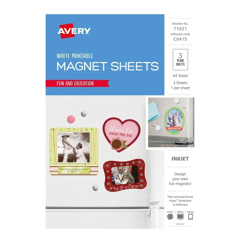 AV Frg Magnet IJ61 1UP Pack of 3 Box of 5