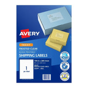 Avery IJ LbClr J8567 1-Up - Pack of 25 (Box of 5)