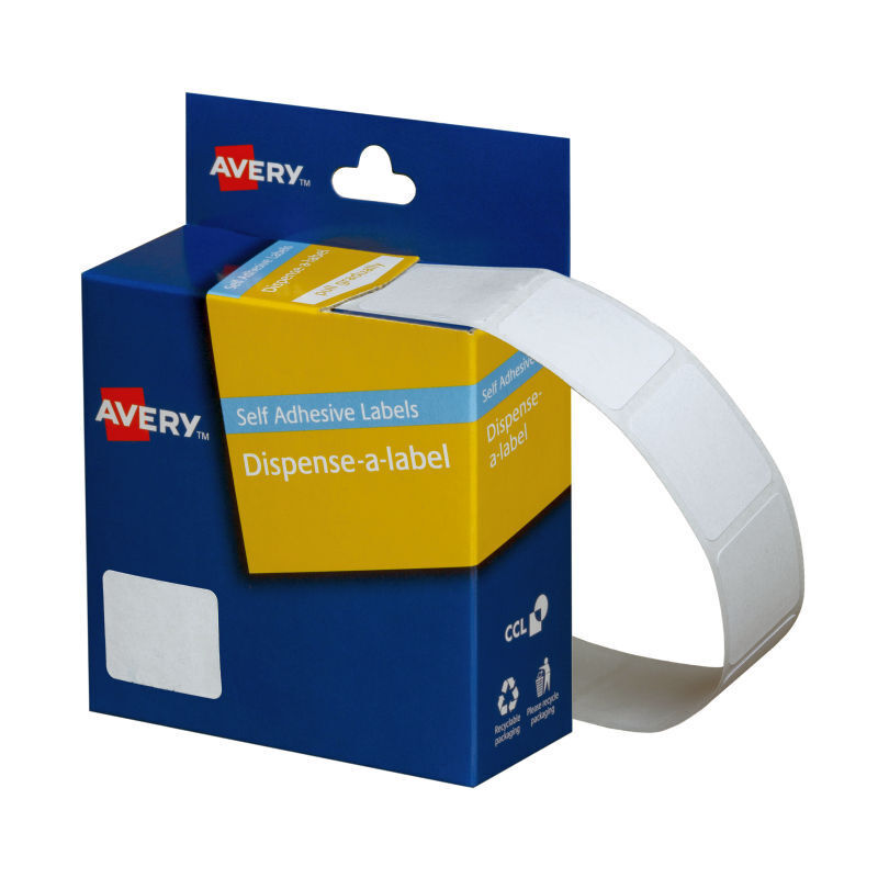 Avery White Rectangle Labels 19 x 24mm - Roll of 650