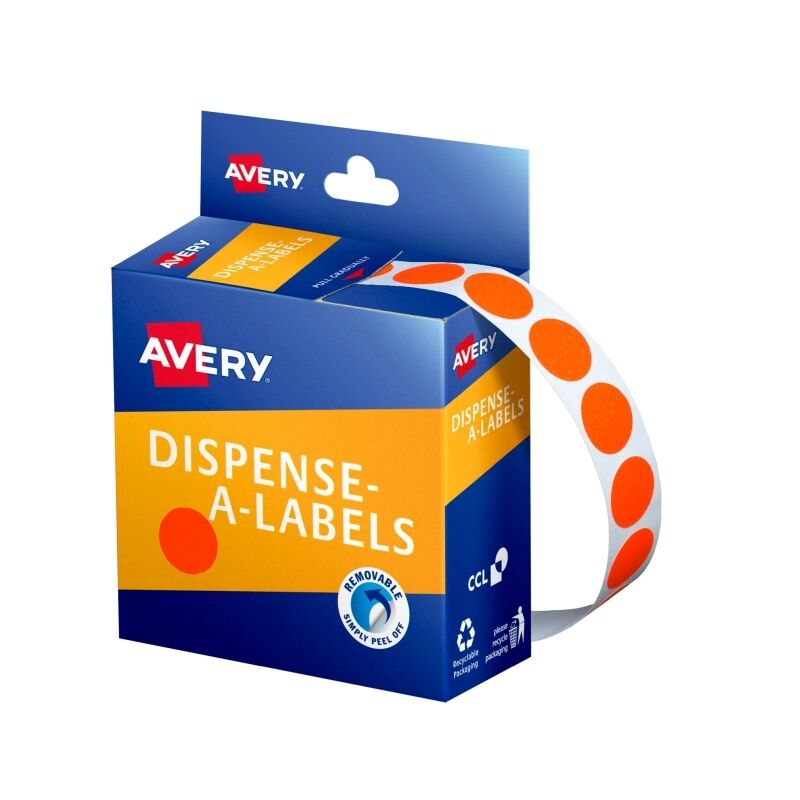 Avery Dispenser Dot 14mm Red - Pack of 700 (Box of 5)