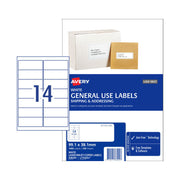 Avery L7163GU General Use Labels 99.1 x 38.1mm - 100 Sheets