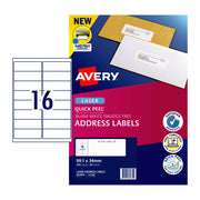 Avery Lsr Label QP L7162 16Up (Pack of 20)