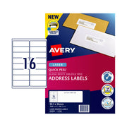 Avery Lsr Label QP L7162 16Up (Pack of 100)