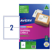 AveryEco Label L7168 2UP (Pack of 100)