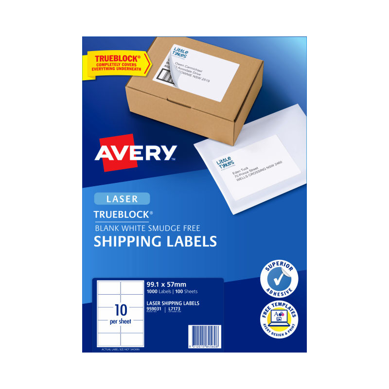 Avery Laser Label L7173 10Up (Pack of 100)