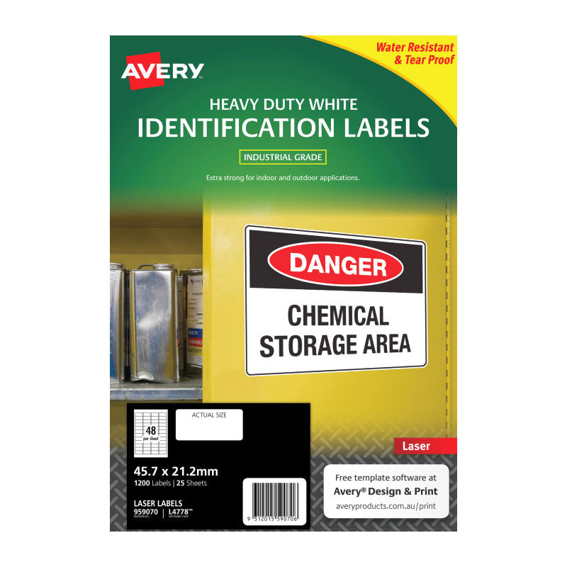 Avery Lsr Label Heavy Duty L4778 48Up (Pack of 25)