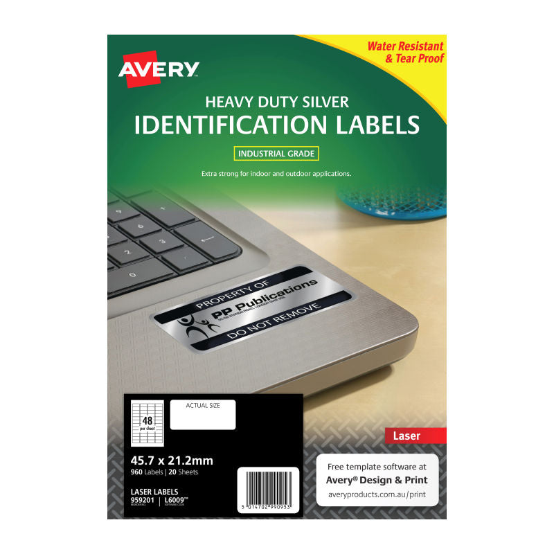 Avery Lsr Label Heavy Duty L6009 48Up (Pack of 20)